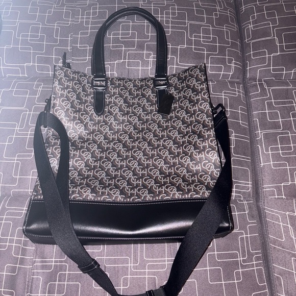 Graham Structured Tote Bag With Coach Monogram Print - Picture 2 of 12